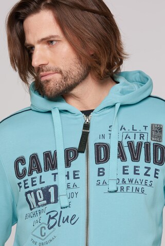 CAMP DAVID Sweatjacke in Blau