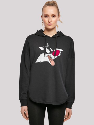 Sweat-shirt 'Looney Tunes Sylvester' F4NT4STIC en noir : devant