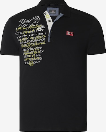 Jan Vanderstorm Poloshirt 'Jano' in Schwarz: Vorderseite