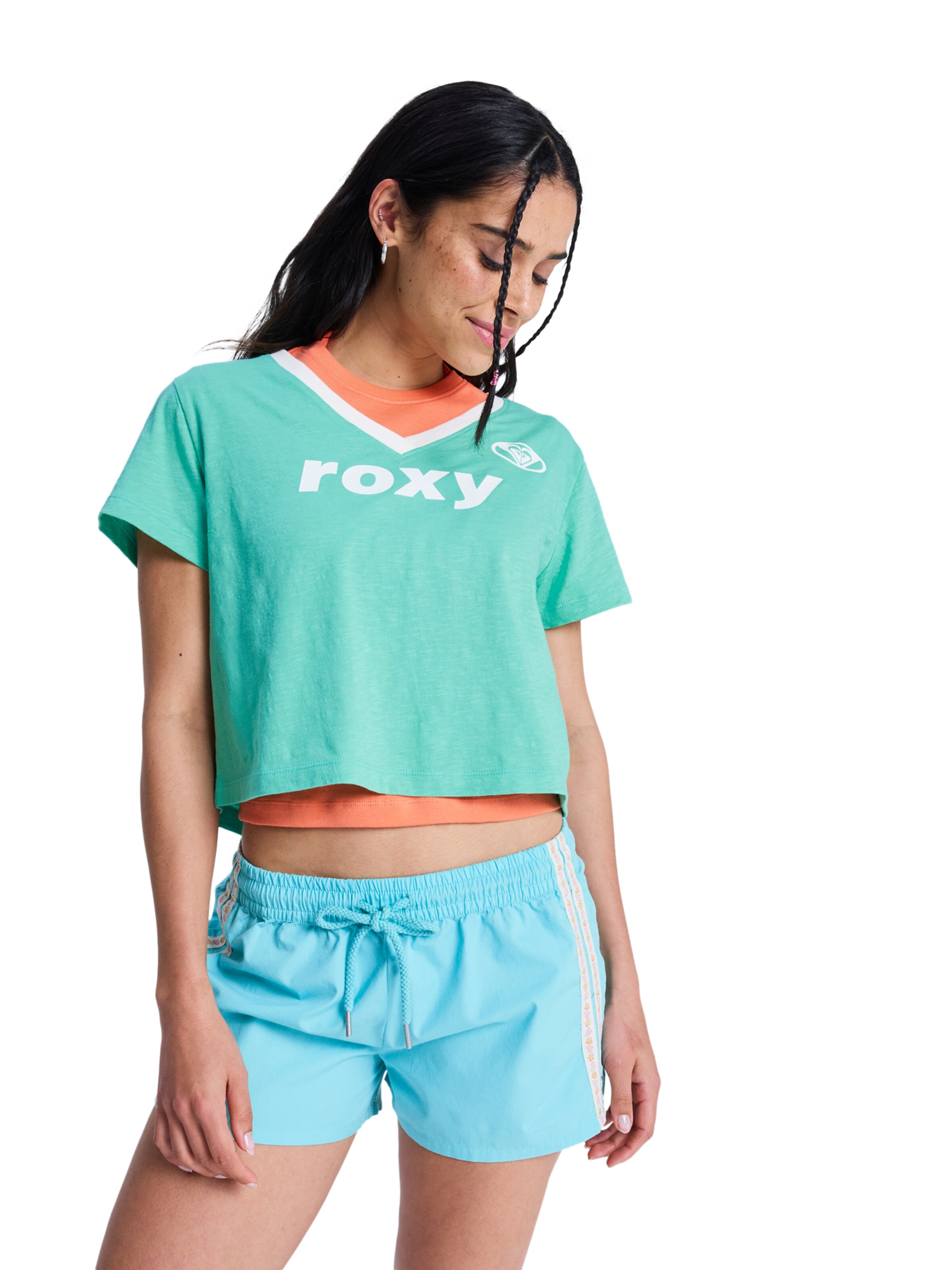 ROXY Regular Pants 'Sunlit Smiles' in Blue