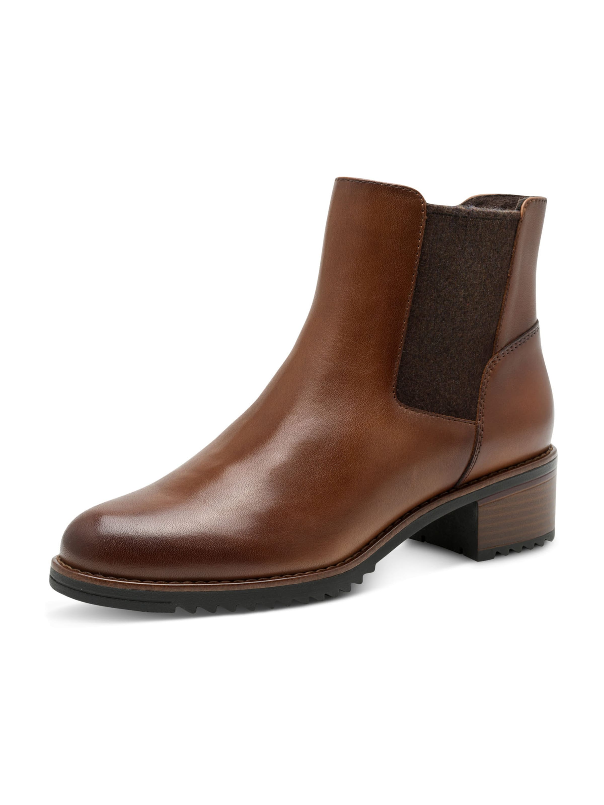 MARCO TOZZI - Botas Chelsea en marrón: frente