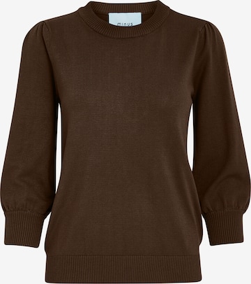 minus Pullover 'Mersin' in Braun: Vorderseite