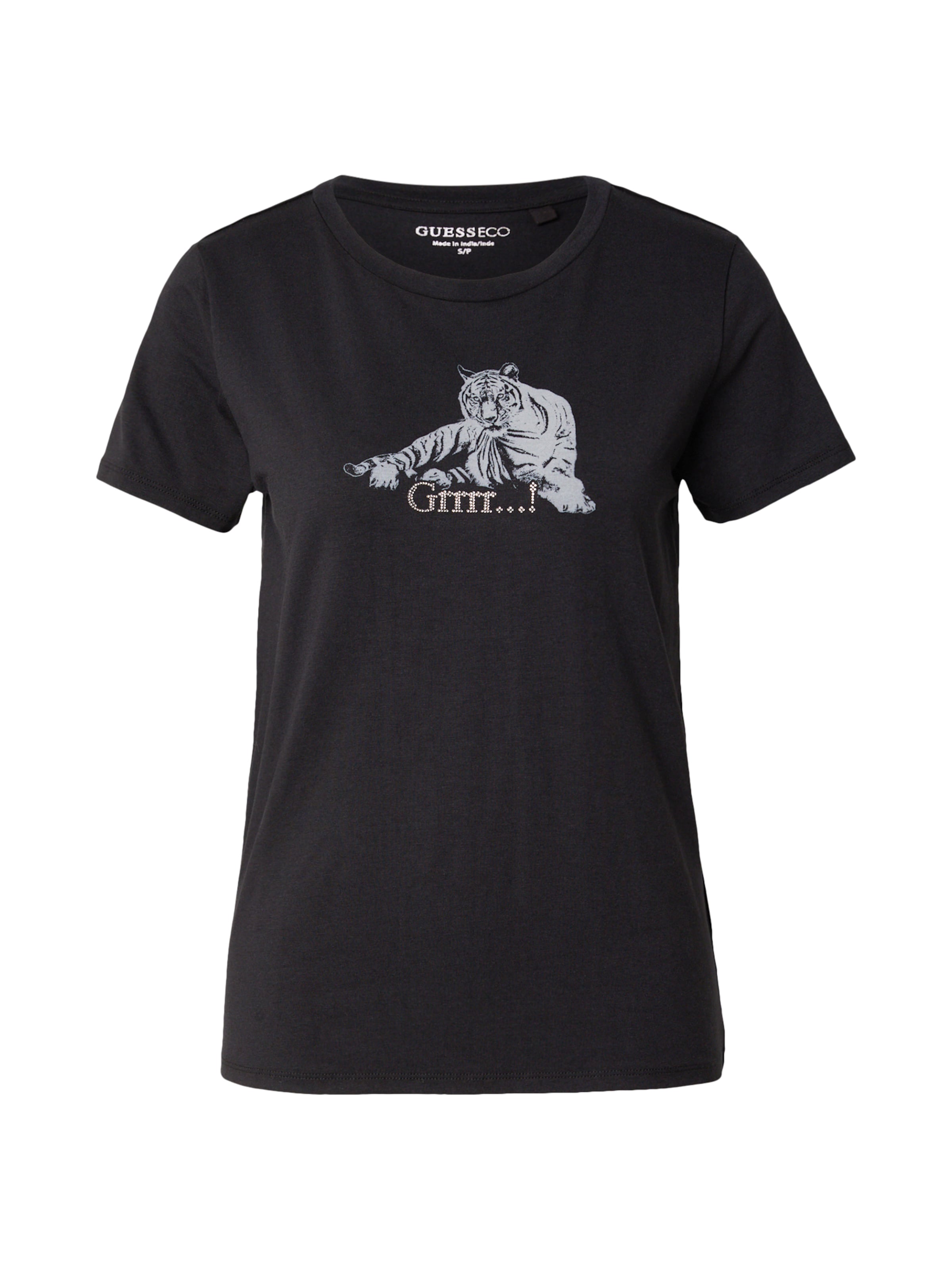 GUESS Μπλουζάκι σε μαύρο: μπροστά