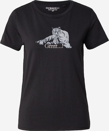 juoda GUESS Marškinėliai: priekis