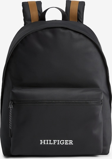 TOMMY HILFIGER Sac à dos en marron / noir / blanc, Vue avec produit