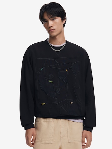 Desigual Sweatshirt in Black: front