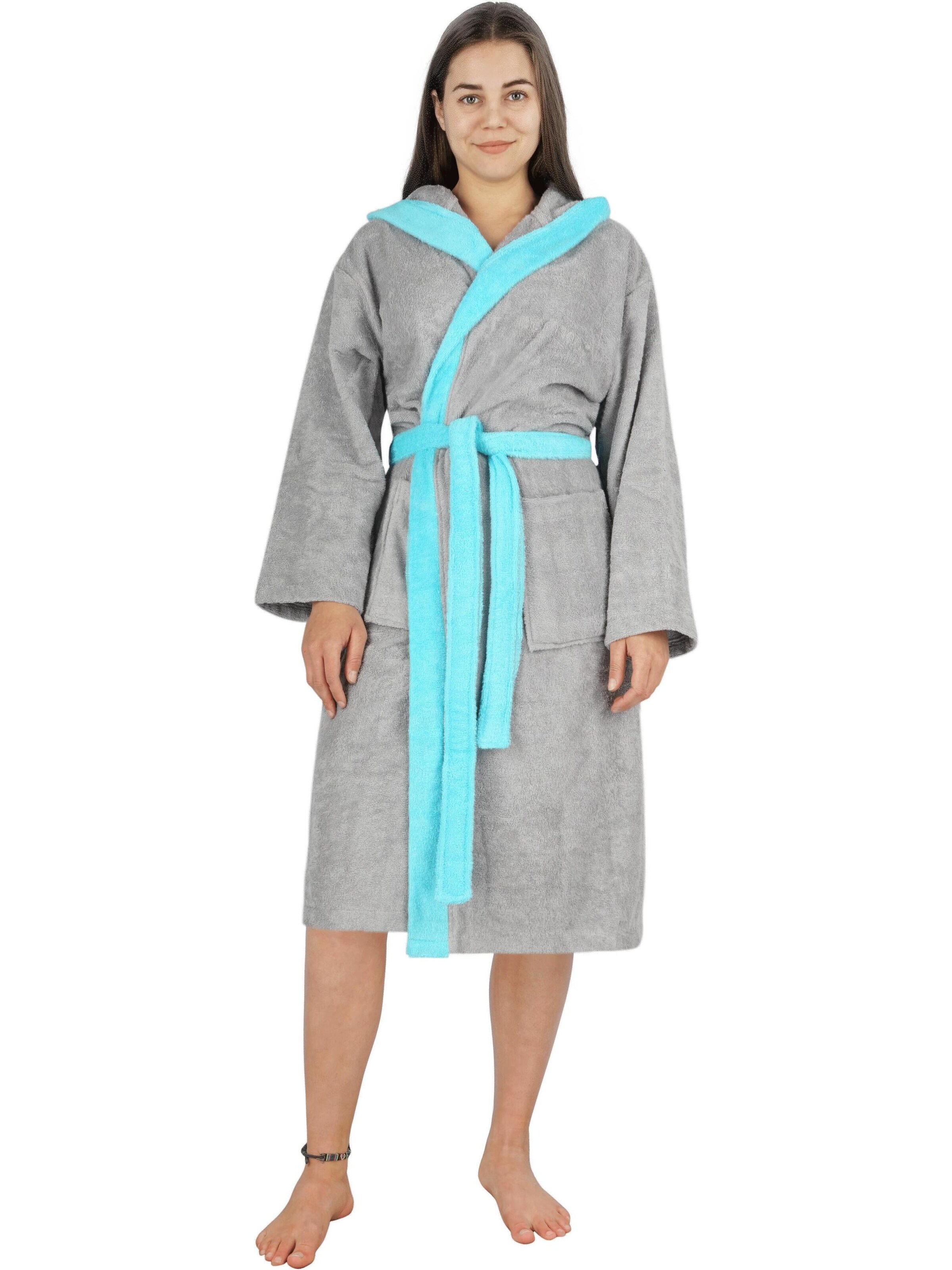 normani Badjas lang  in Grijs