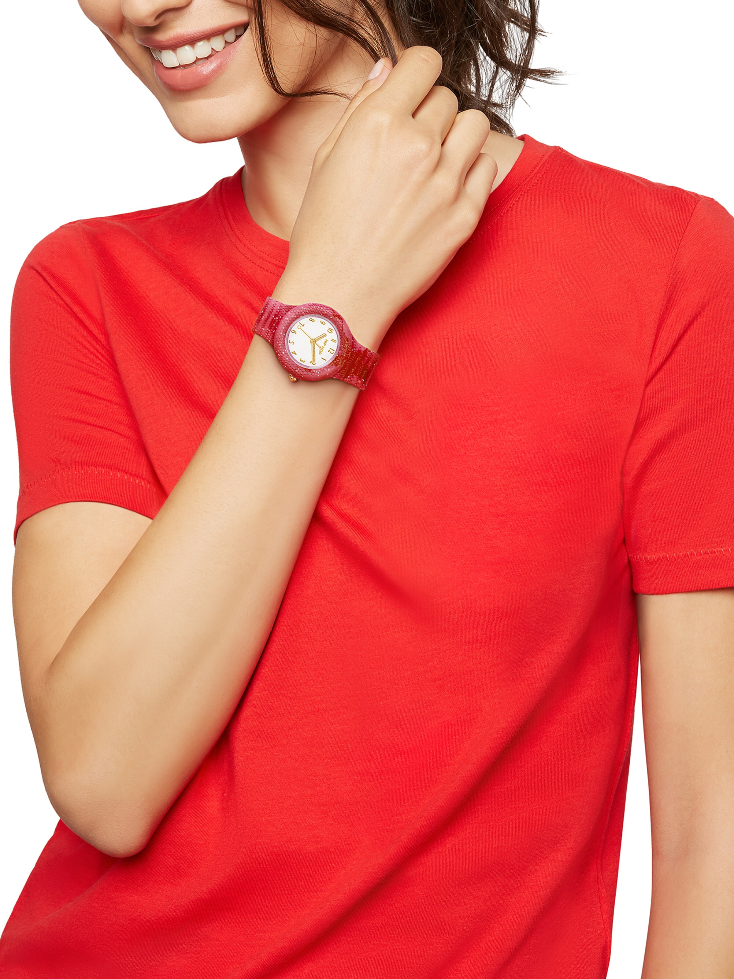 Orologio analogico 'Lace' di Hip Hop in rosso