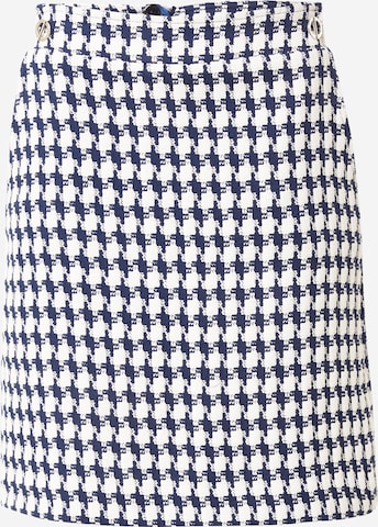 MORE & MORE Rok 'Houndstooth' in Blauw: voorkant