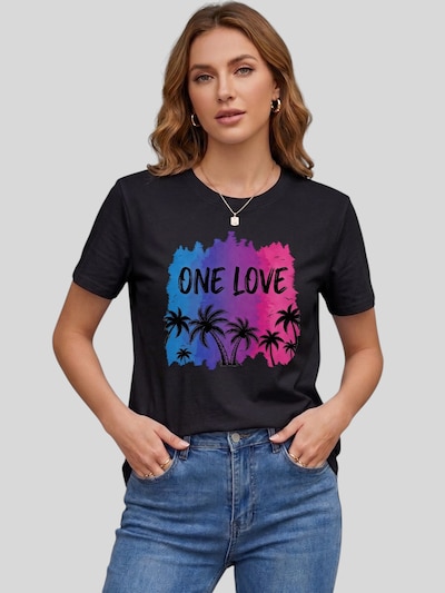 LapaPlus Shirt 'Women's Short Sleeve Shirt Summer Tops' in S in de kleur Zwart, Productweergave