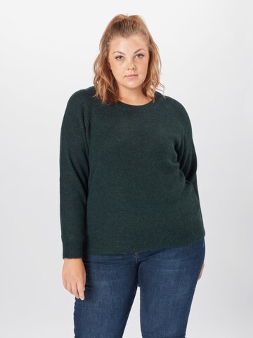 Selected Femme Curve Sweater 'LIA' in Green: front