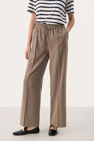 Part Two Loose fit Pants in Beige: front