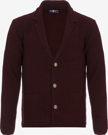 Jimmy Sanders Knit Cardigan in Red: front