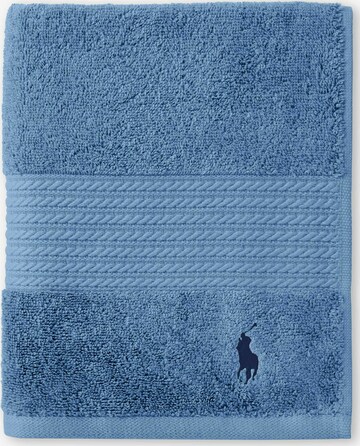 Ralph Lauren Home Shower Towel 'Polo Player' in Blue: front