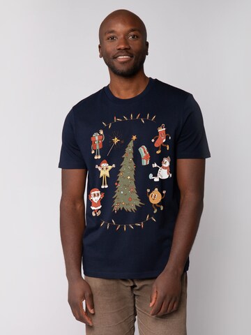 Watapparel Shirt 'Christmas 2024' in Blue: front