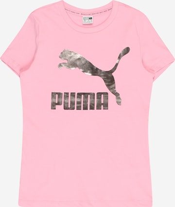 T-Shirt PUMA en rose : devant