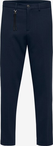 SELECTED HOMME Regular Trousers with creases 'Veik' in Blue: front