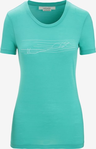 T-shirt fonctionnel 'Tech Lite II' ICEBREAKER en vert : devant