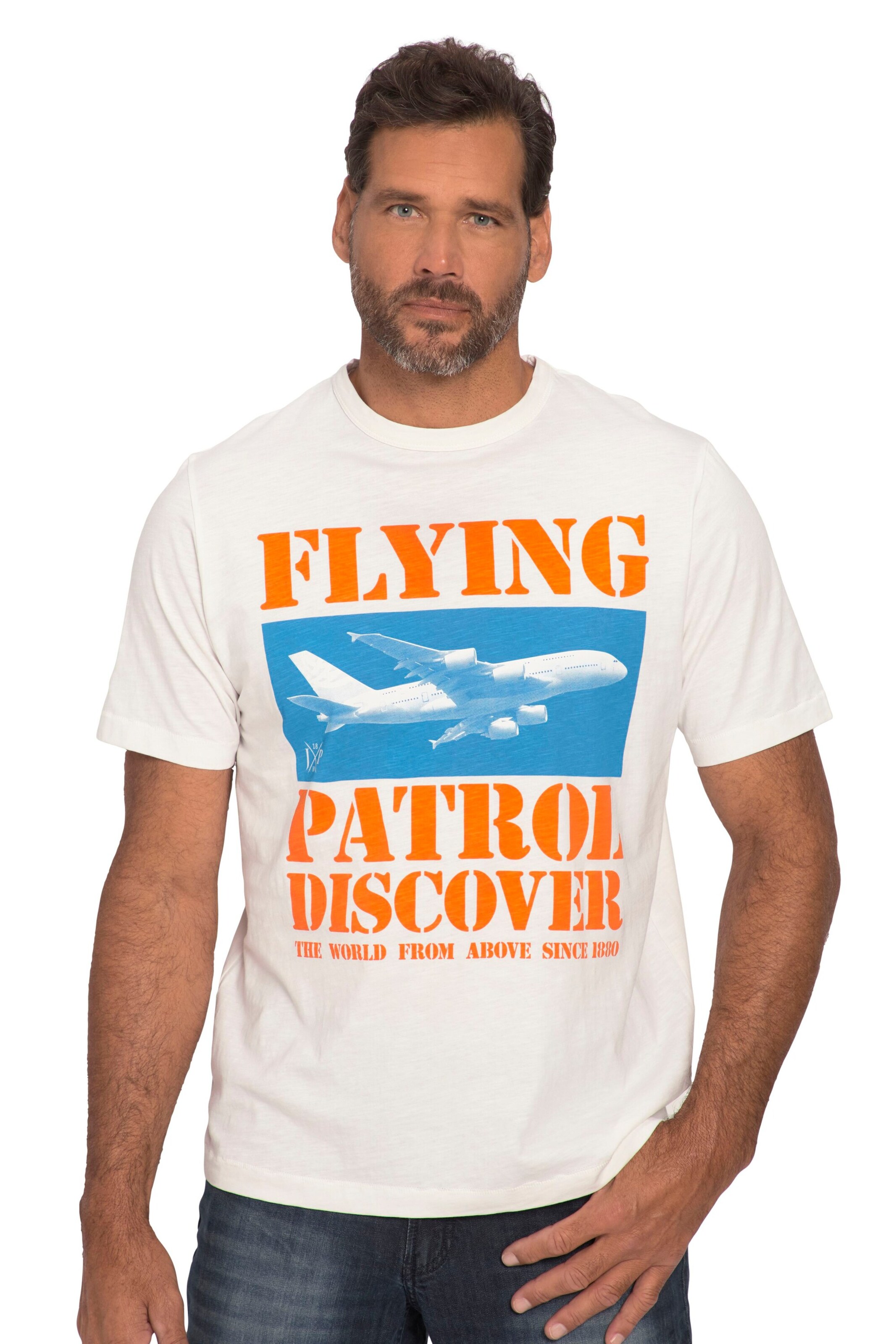 T-Shirt JP1880 en blanc : devant