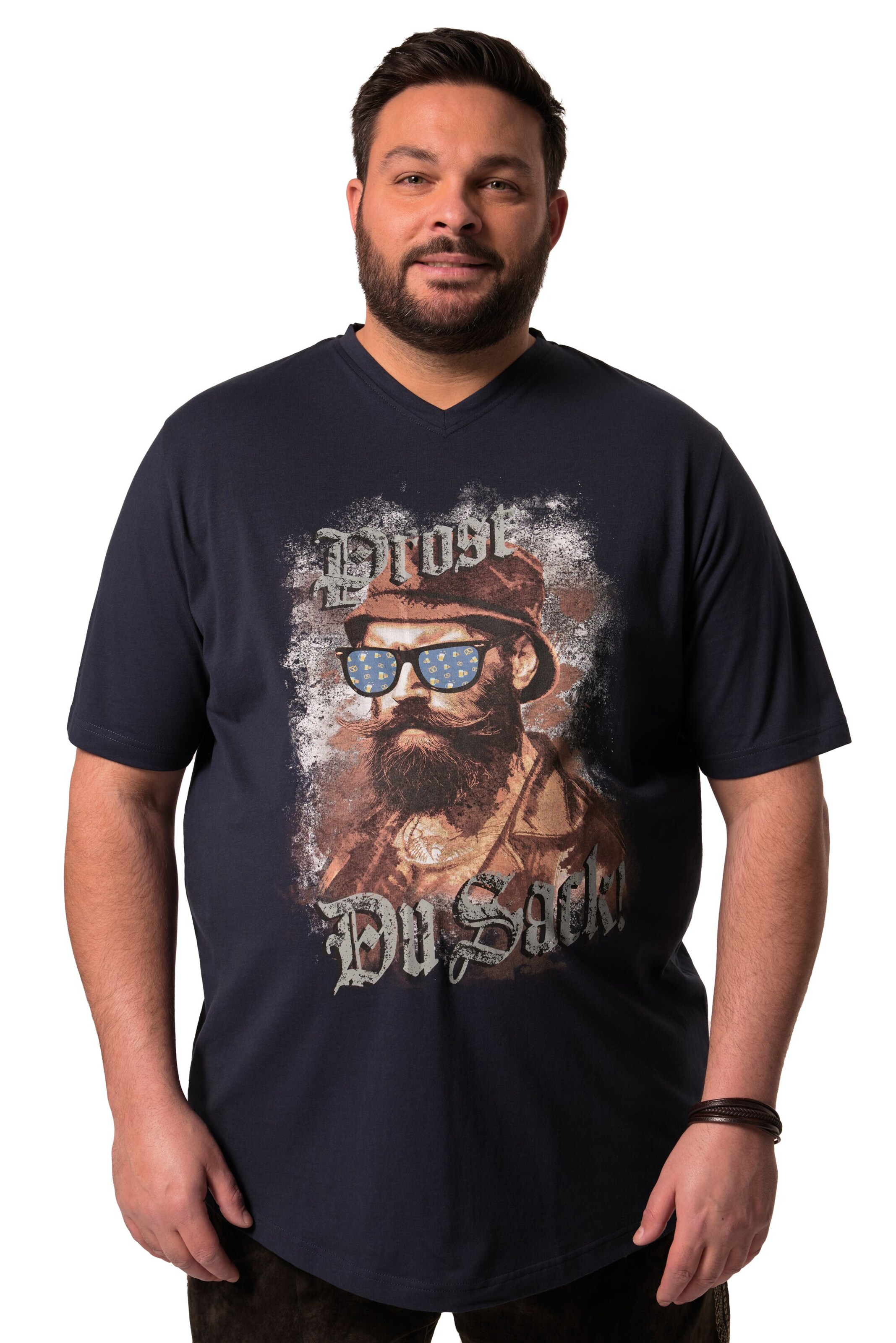 Men Plus Shirt in Blue: front