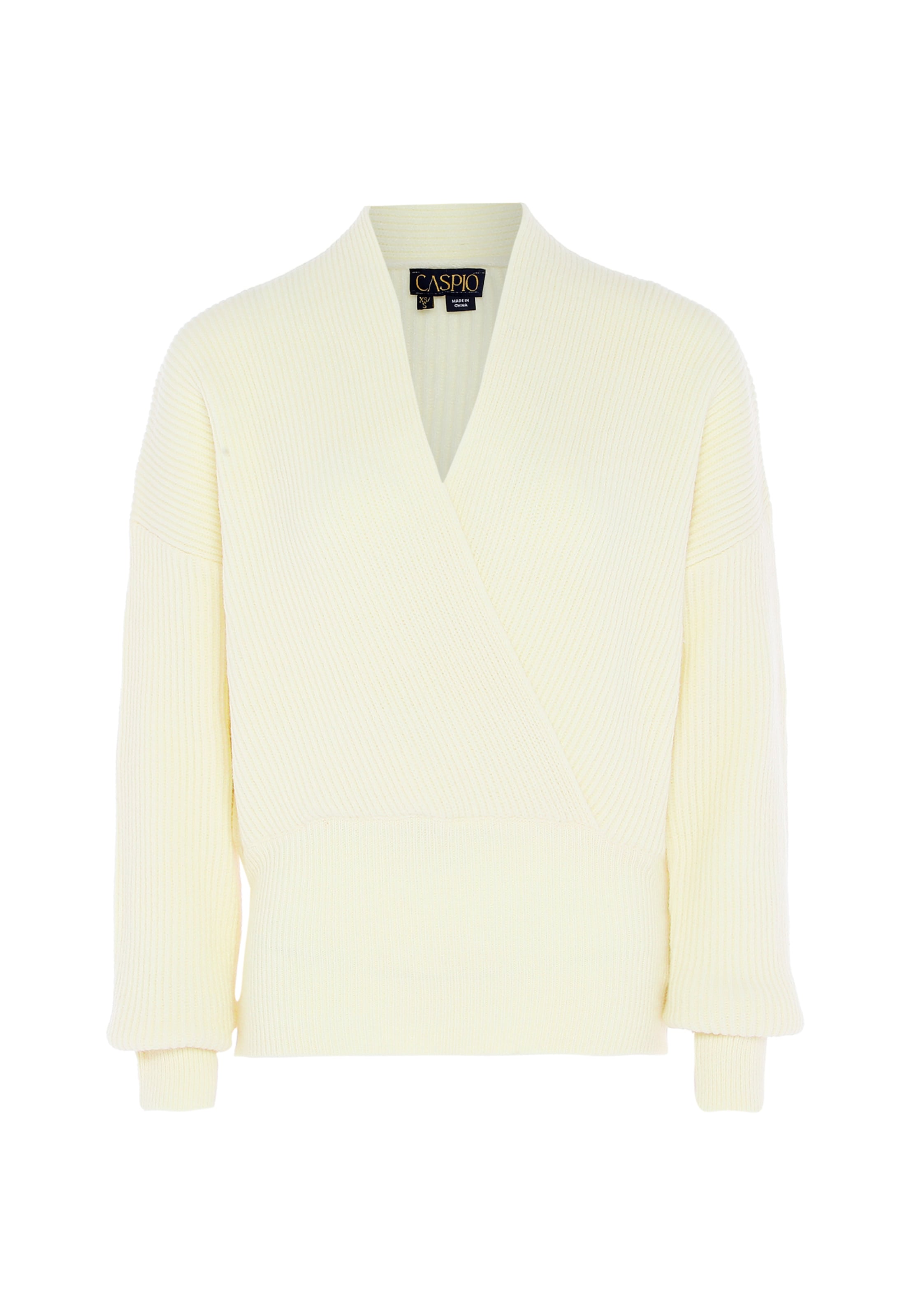 balta caspio Megztinis: priekis