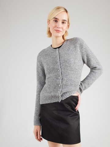 Monki Knit cardigan in Grey: front