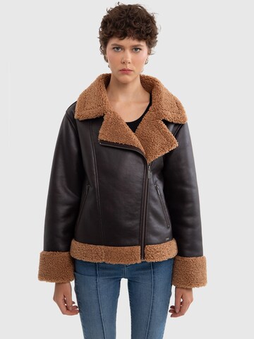 BIG STAR Winterjacke ' BRYANASA ' in Schwarz: Vorderseite