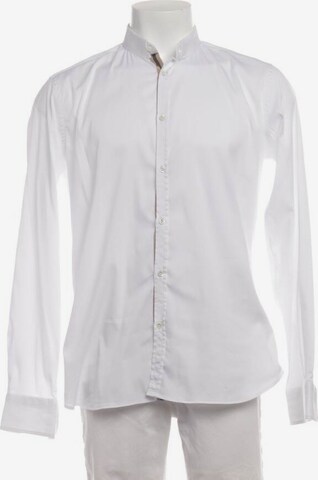 Aglini Button Up Shirt in M in White: front