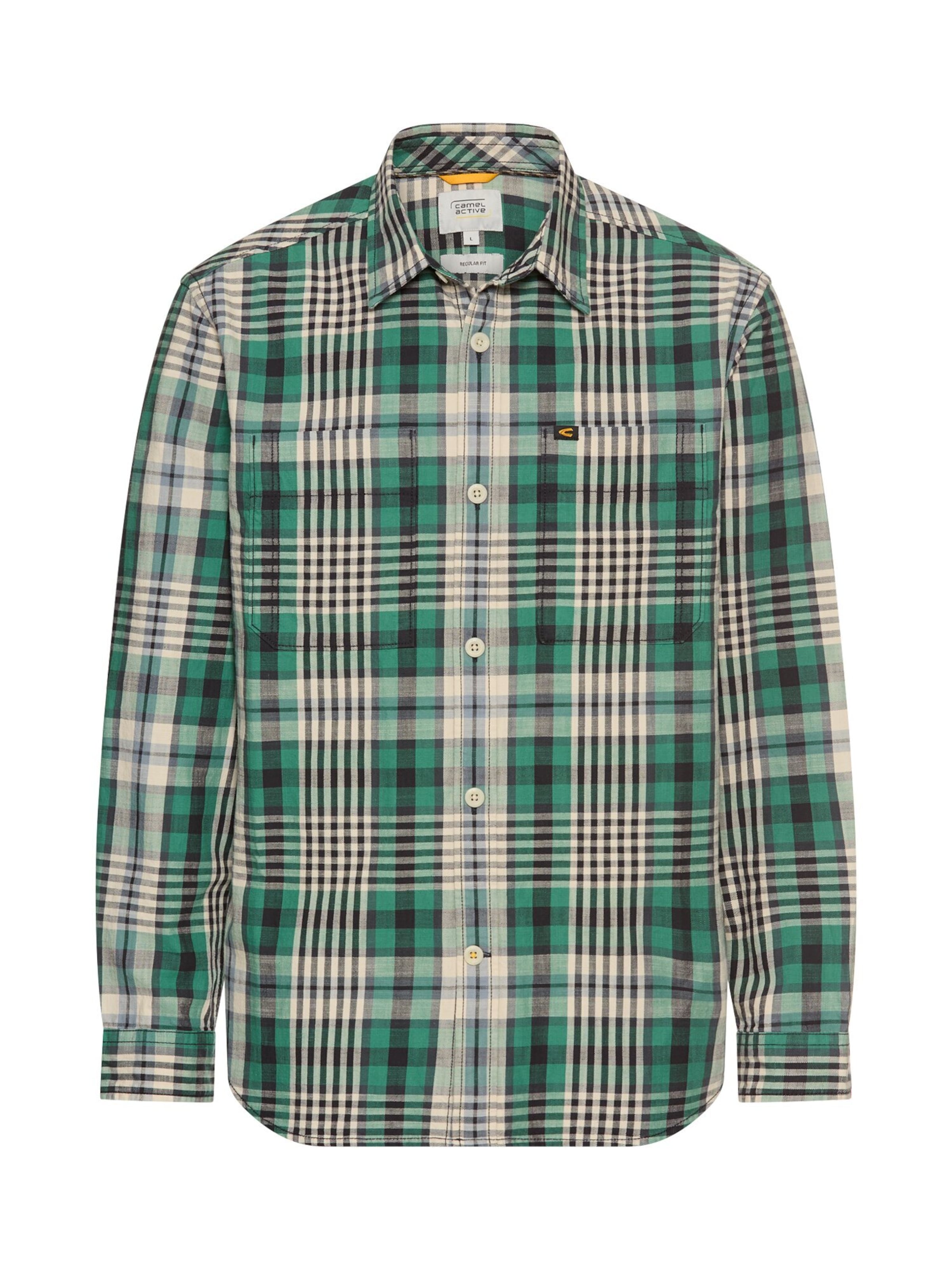 CAMEL ACTIVE Regular fit Button Up Shirt in Green: front
