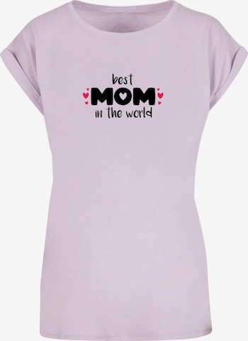 Maglietta 'Mothers Day - Best Mom In The World' di Merchcode in lilla: frontale