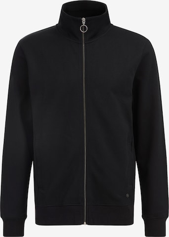 WE Fashion Sweat jacket in Black: front