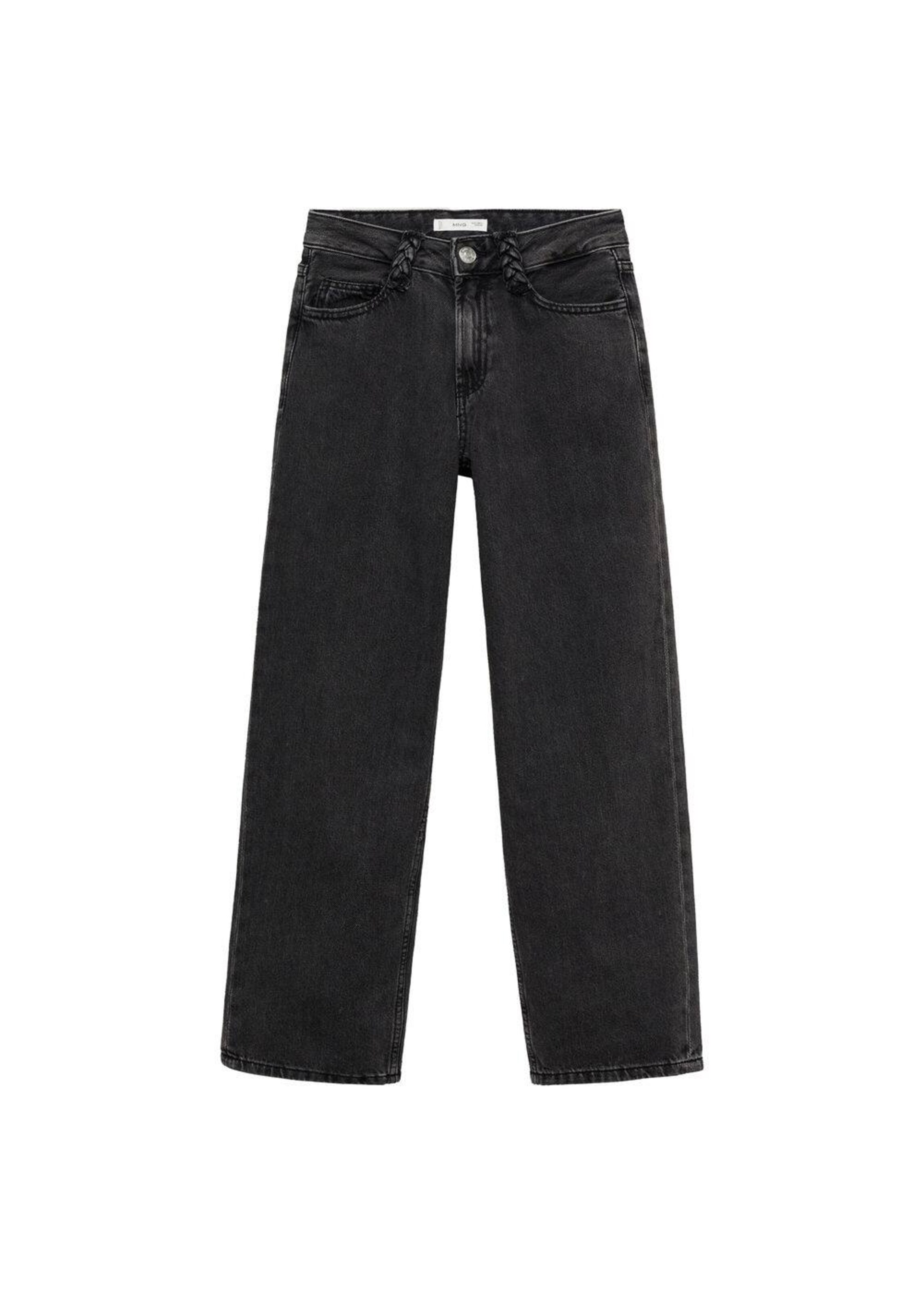 MANGO TEEN Regular Jeans in Black: front