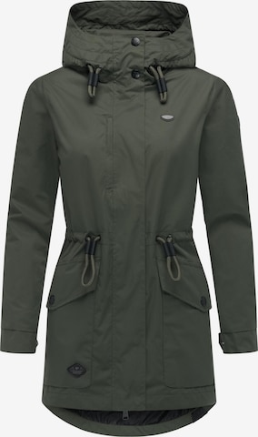 Ragwear Funktsionaalne jope 'Alysa', värv roheline: eest vaates