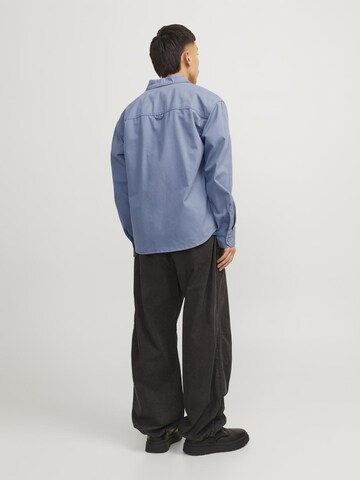 JACK & JONES Regular fit Button Up Shirt 'JJZAC' in Blue