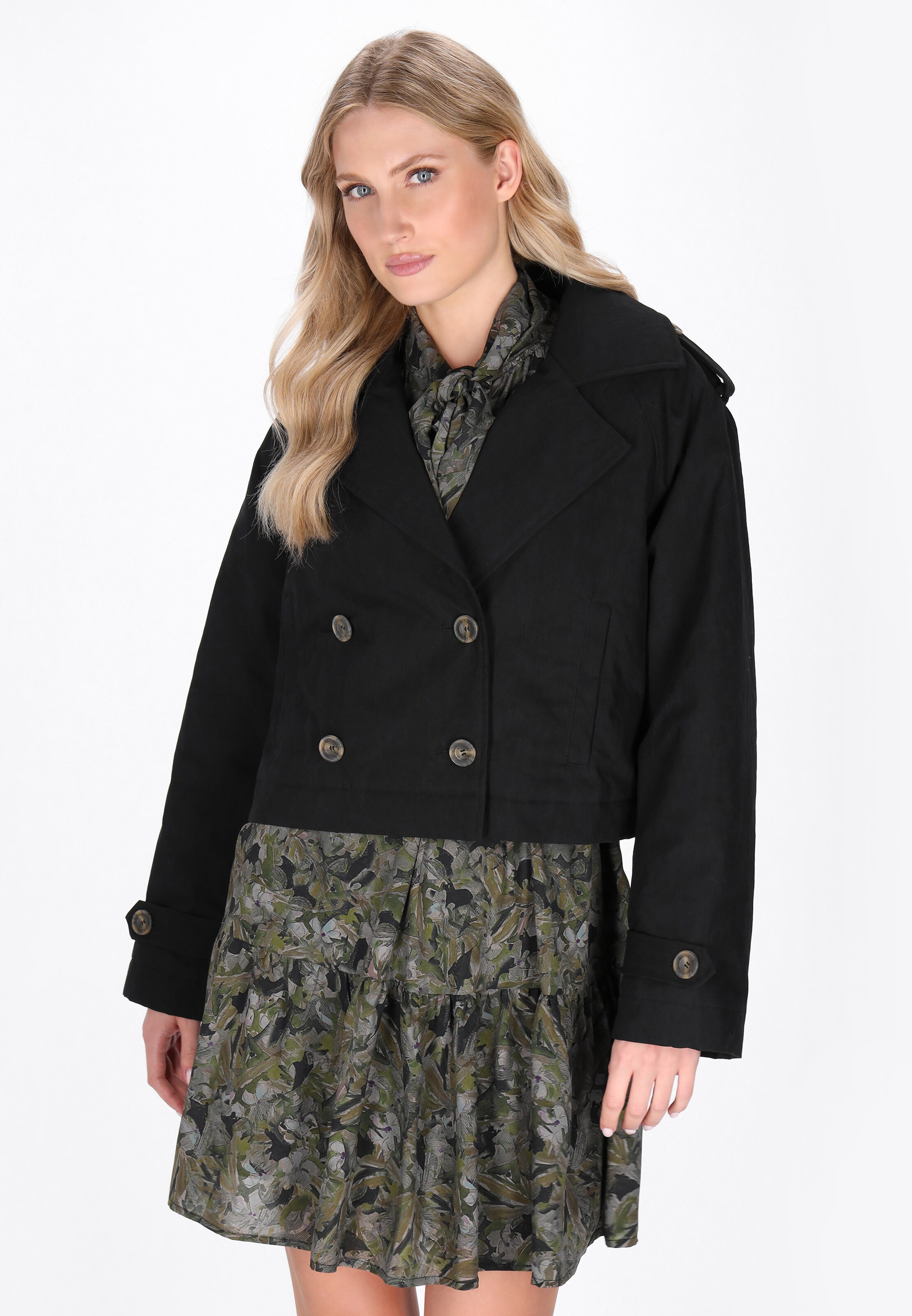 DreiMaster Vintage Преходно яке в черно: отпред