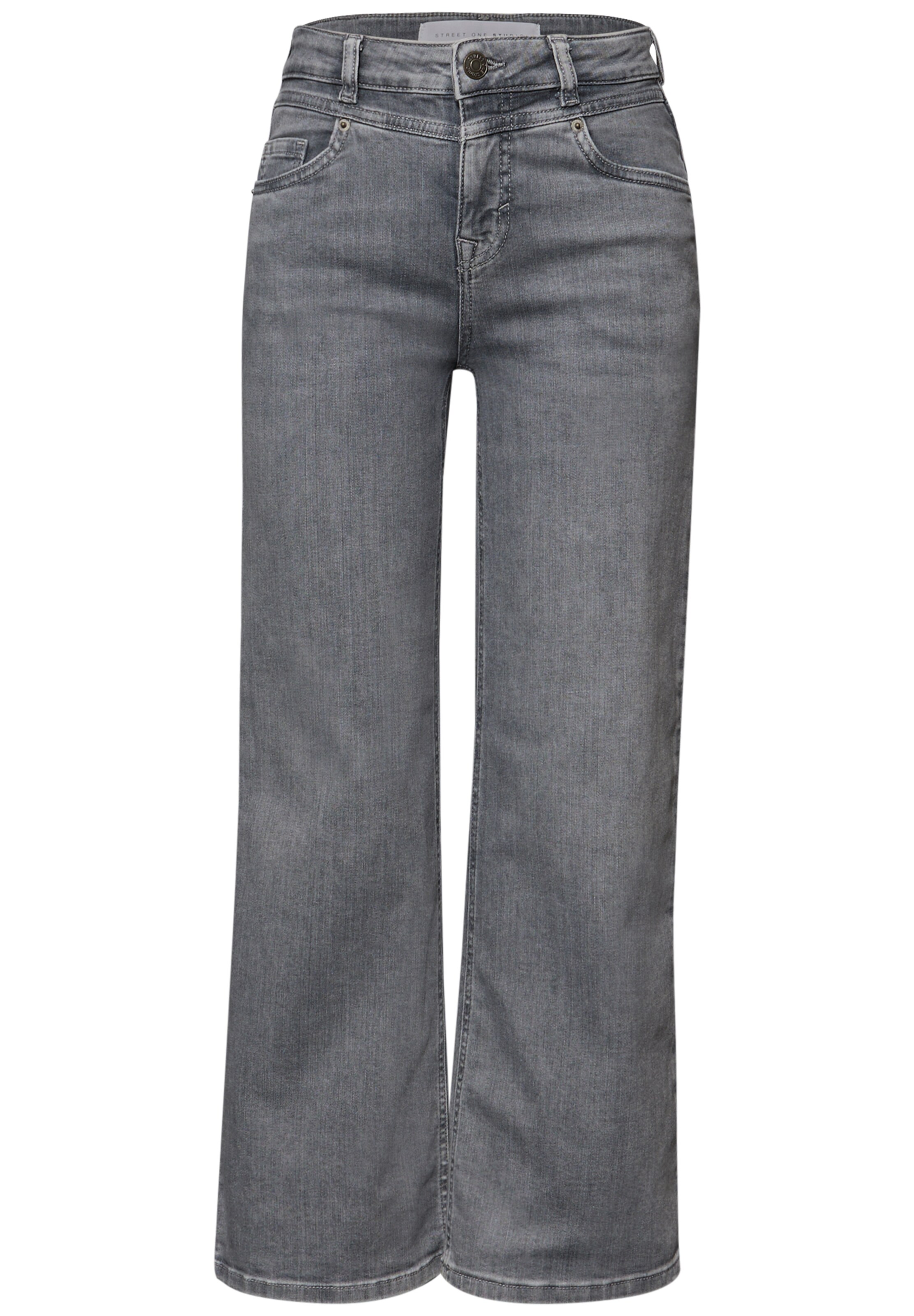 Street One Studio Loosefit Jeans in Grau: Vorderseite