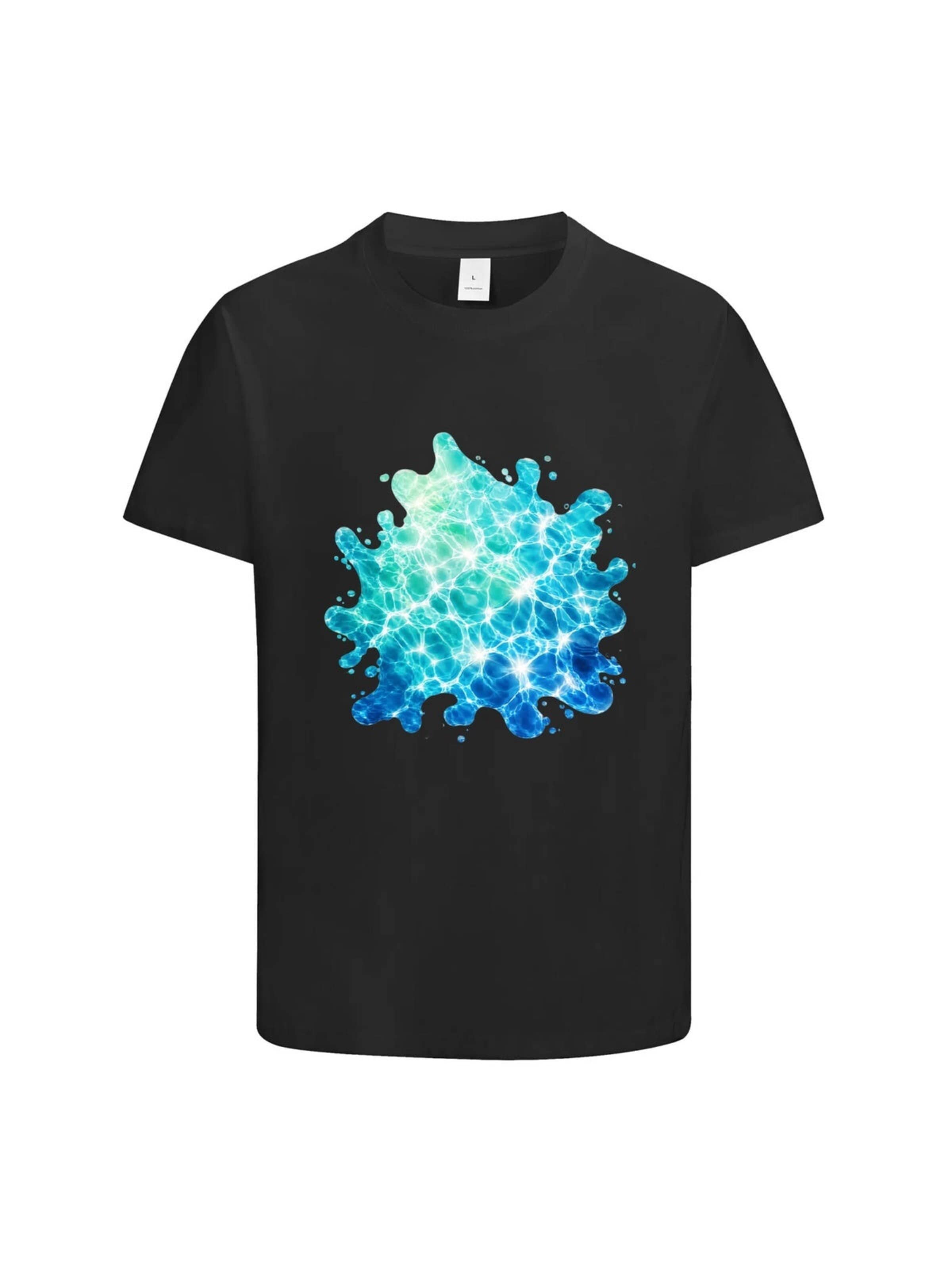 HUSKSWARE Shirt 'T-Shirt mit modernem Muster' in Black: front