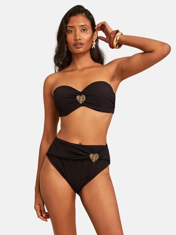 love & roses T-shirt Bikinitop in Zwart: voorkant