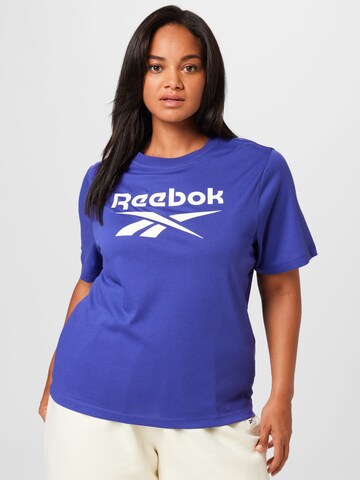 Reebok Funkční tričko – modrá: přední strana