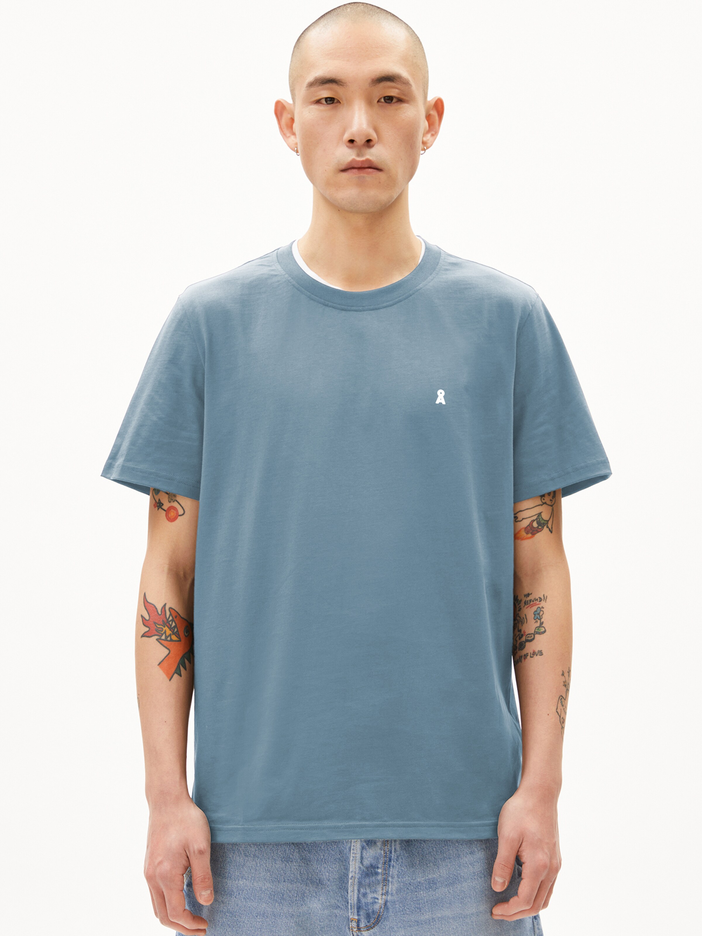 ARMEDANGELS T-Shirt LAARON in Blau: Vorderseite