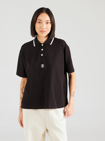 TOMMY HILFIGER Poloshirt 'VARSITY' in Schwarz: predná strana