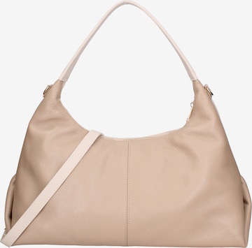 Borsa a spalla di Roberta Rossi in beige: frontale