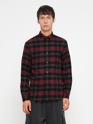 Coupe regular Chemise 'JPRBLUBarkley' Jack & Jones Premium en rouge : devant