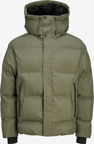 JACK & JONES Talvitakki 'JCOAlpha' värissä vihreä: etupuoli