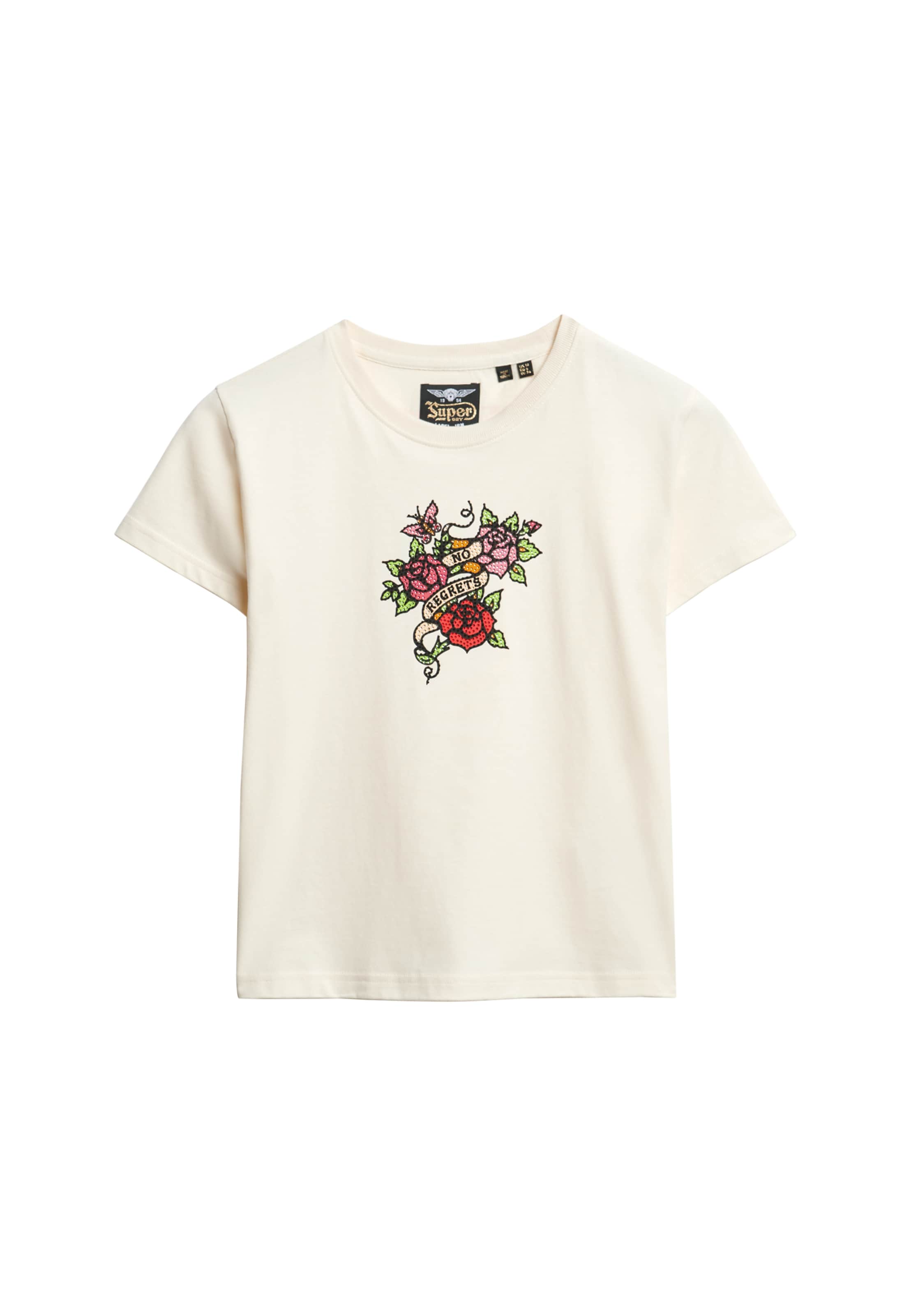 Superdry & Co - Camisa 'Tattoo' em branco: frente