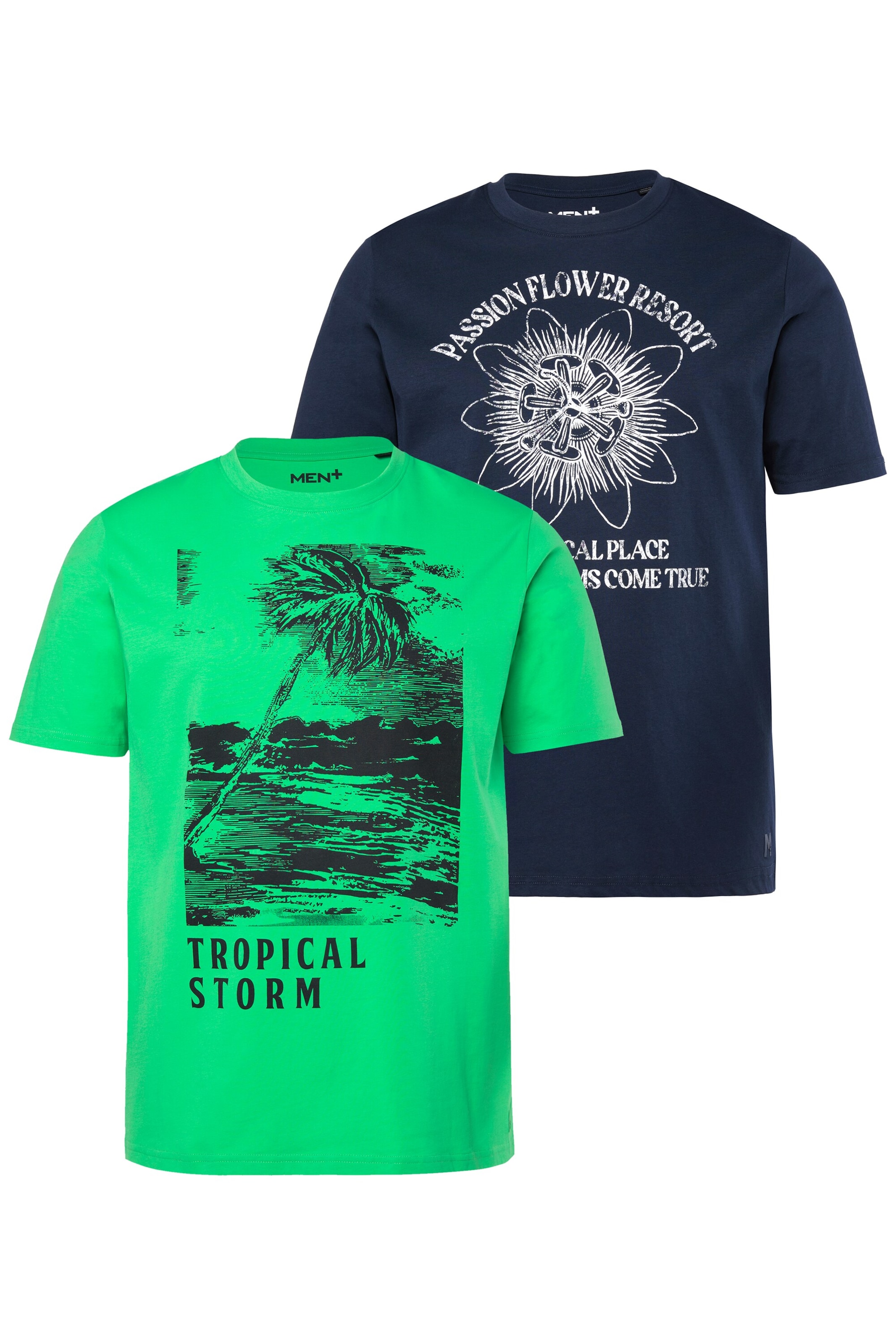 Men Plus Shirt in Mixed colours: front