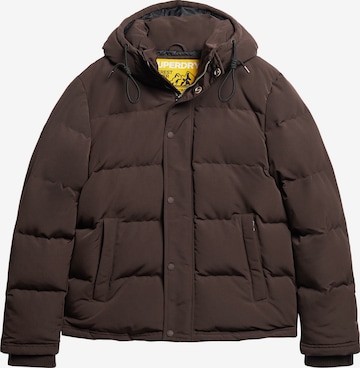 Superdry Winterjas 'Everest' in Bruin: voorkant