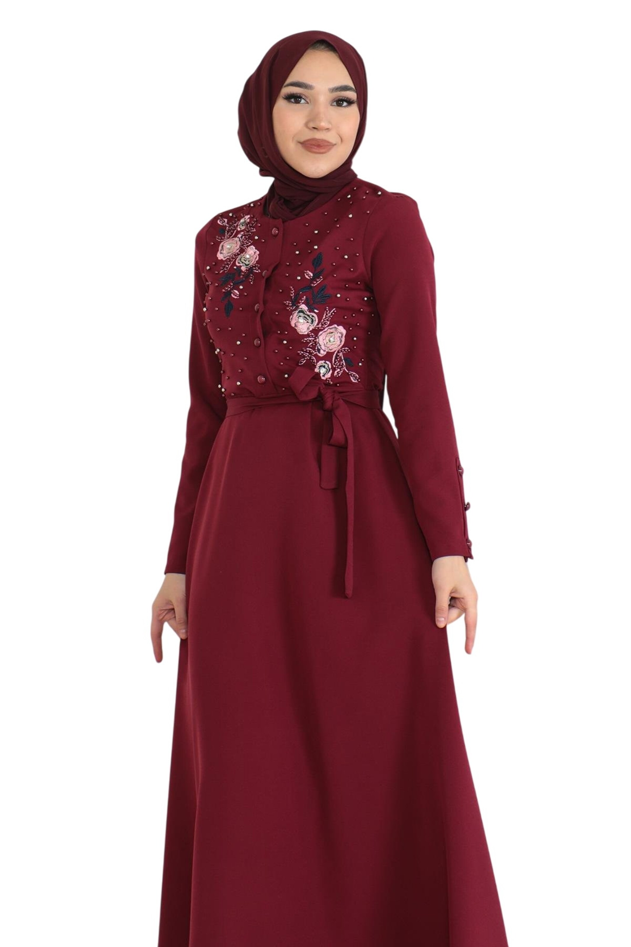 MODAMIHRAM Shirt dress in Red