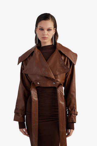 Veste mi-saison HOLLY LOLLY en marron : devant