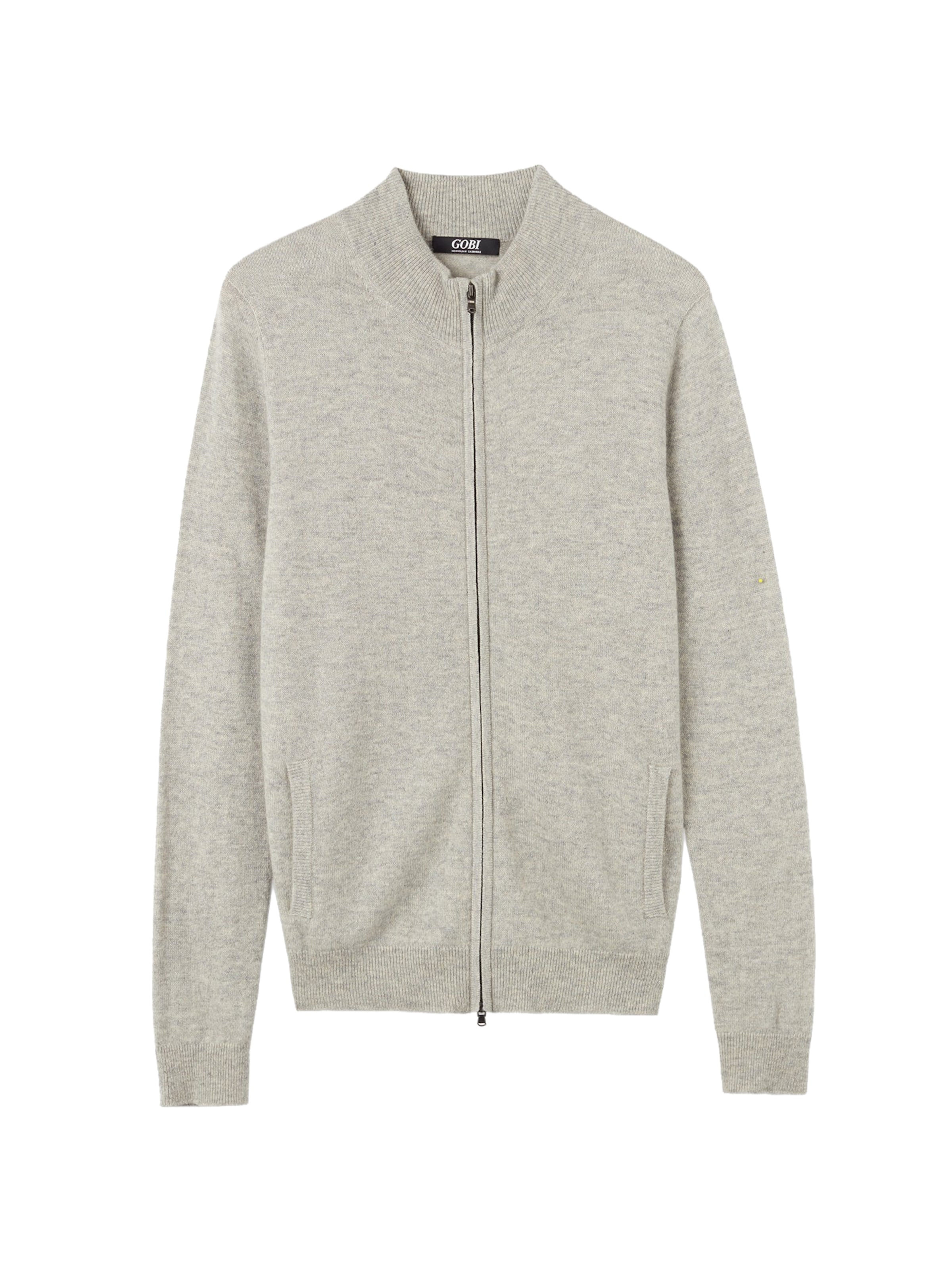 GOBI Cashmere Knit Cardigan 'Women's Essential Cashmere Full-Zip Cardigan' in Light grey, Item view